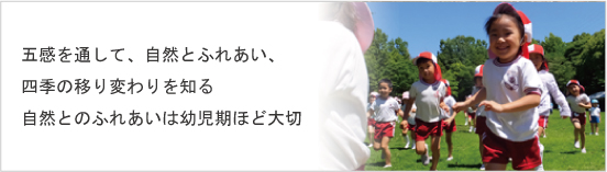 自然とのふれあいは幼児期ほど大切